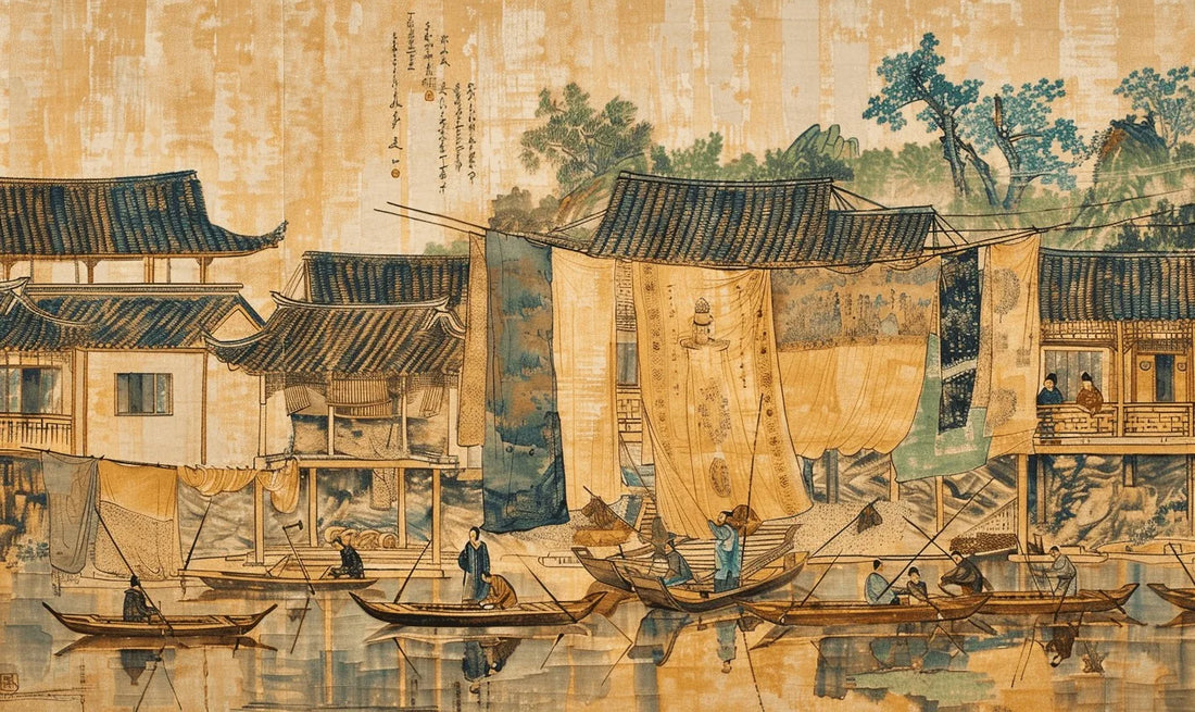 Ming Dynasty Qiu Ying Water Dyeing Workshop Painting
