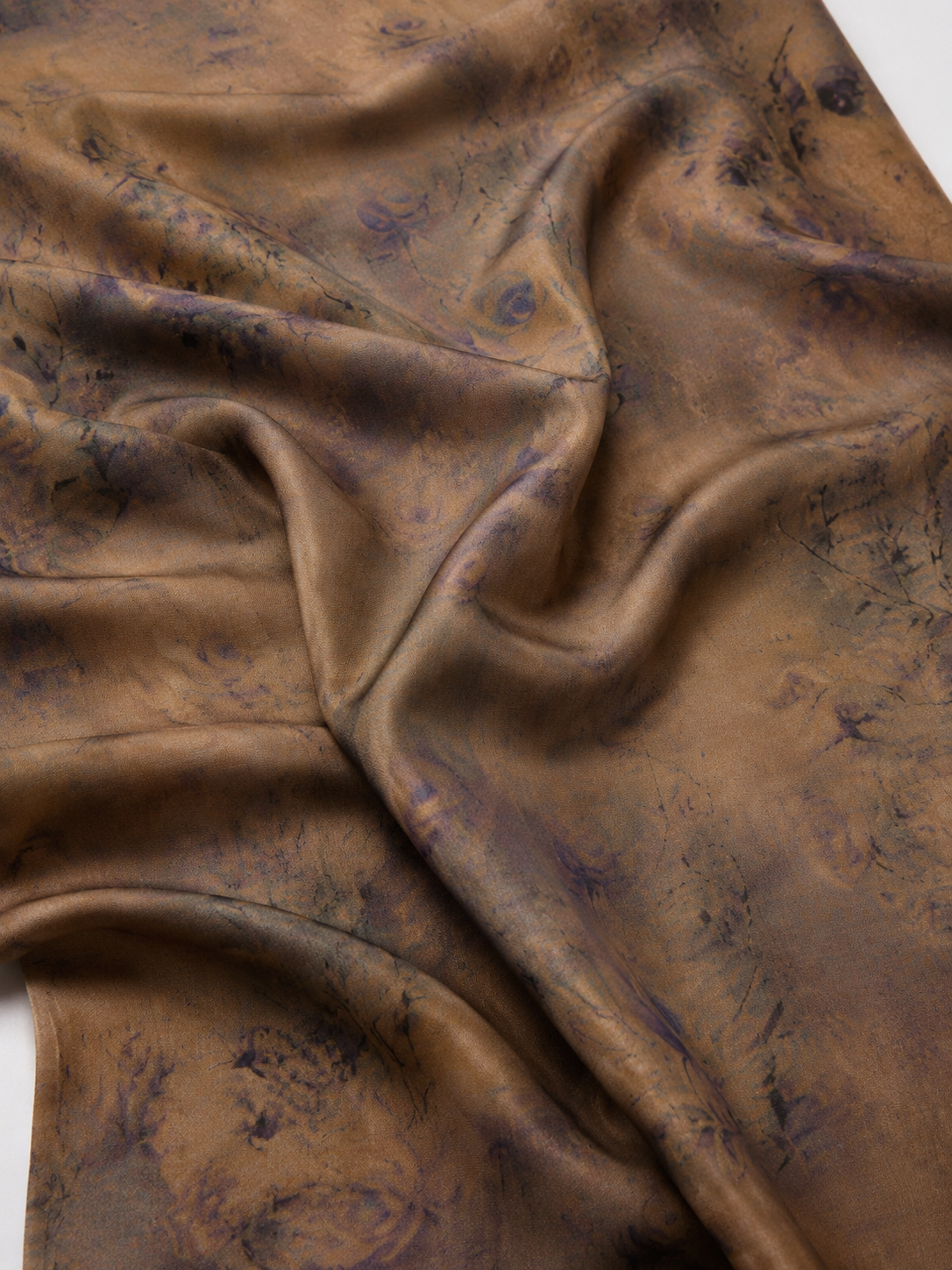 Vintage botanical silk pattern detail