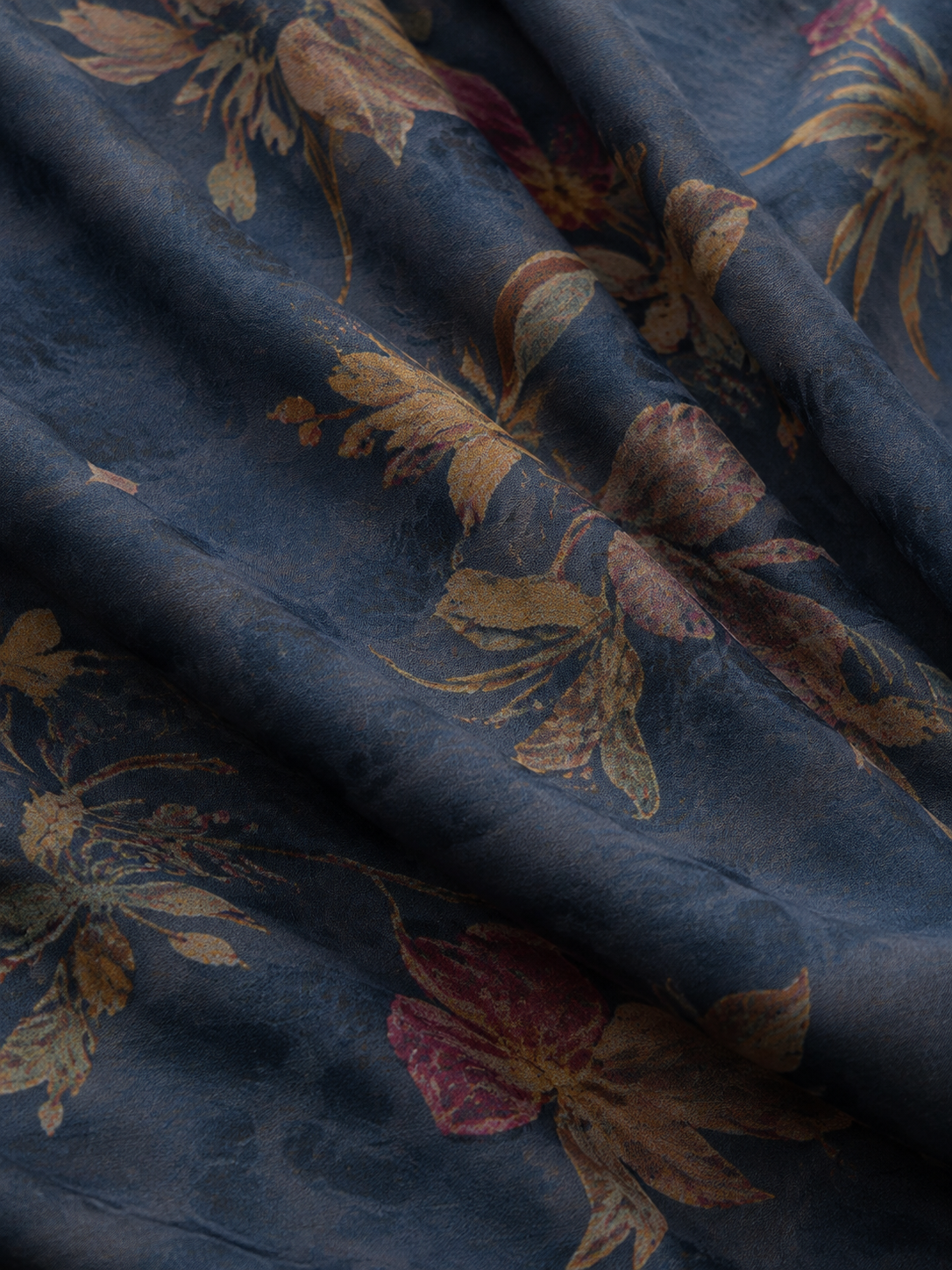 Vintage floral silk pattern detail