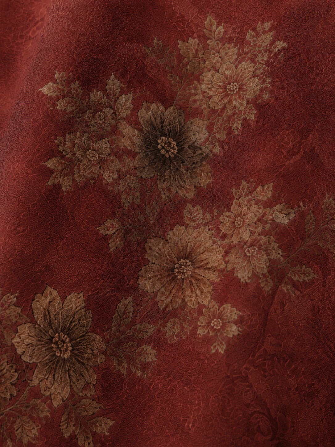 Floral silk pattern detail
