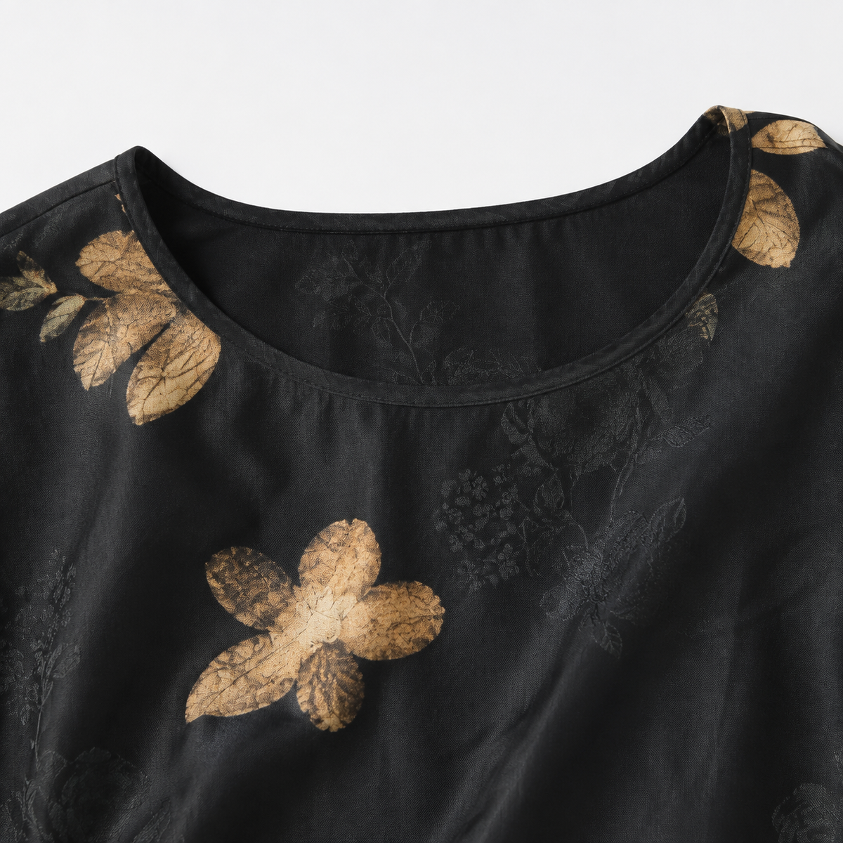 Reversible Xiangyun Silk Tunic in Ink & Peacock Teal