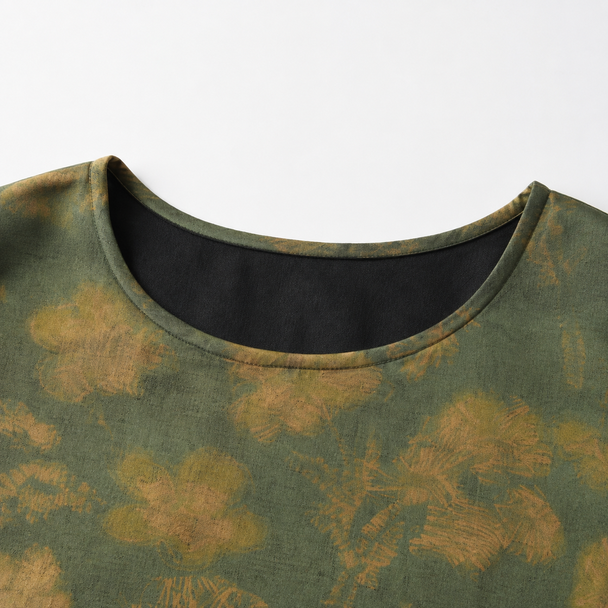 Moss Green & Gold Brocade Xiangyun Silk Blouse
